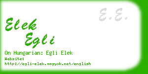 elek egli business card